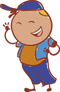 快乐小男孩活力舞动