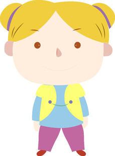 扎双马尾的可爱小女孩