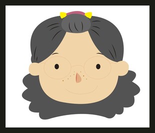 卡通风格女孩头像