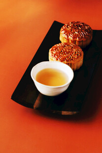 中式月饼配茶