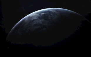 太空中的地球轮廓