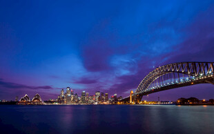 悉尼港湾大桥夜景风光