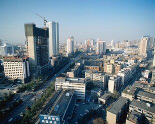 城市天际线俯瞰景象