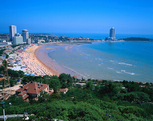 海滨城市美丽海岸线风光