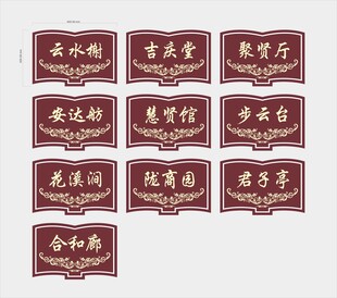 饭店包间门牌