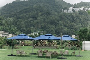 户外休闲遮阳棚景观
