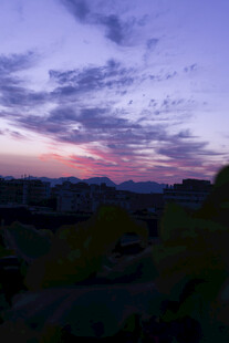 黄昏时分的美丽天空景色