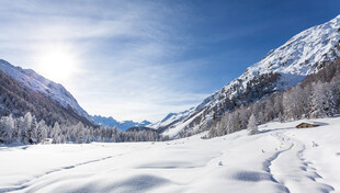 冬日雪山美景