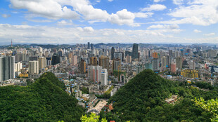 山城城市景观俯瞰图