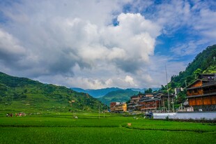 田园山村美景如画