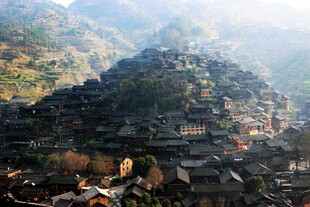 苗寨风光古朴村落美景