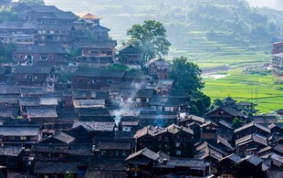 苗寨风光古朴村落景致