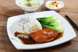 红烧鸡腿饭套餐