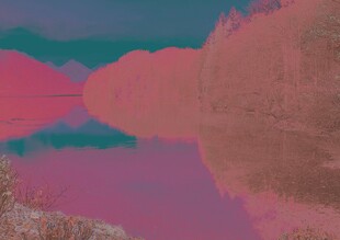 梦幻色彩的抽象风景画面