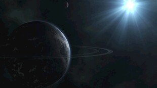 神秘宇宙中的星球与光芒