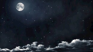 月夜云海静谧星空之景