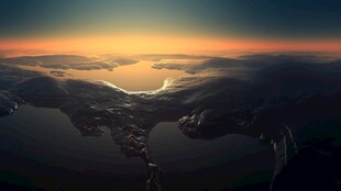 海上壮丽日出景观