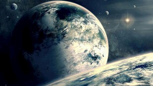 浩瀚宇宙中的地球景观