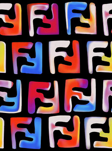 多彩字母F图案背景设计
