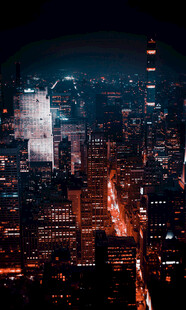繁华都市夜景俯瞰