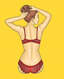 性感女士内衣背影图