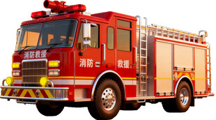 红色消防车