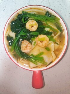 虾仁青菜汤面