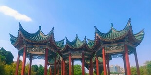 中式古典凉亭建筑景观