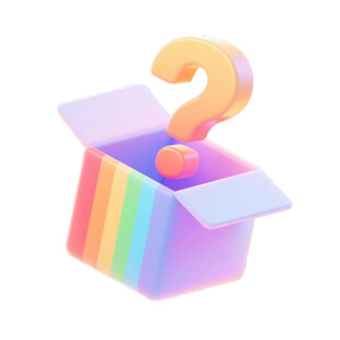彩色问号盒开启神秘未知