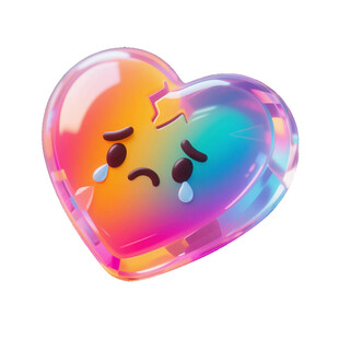 破碎的心形表情符号
