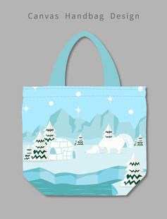冬季雪景手提袋