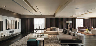 现代简约风格的宽敞客厅