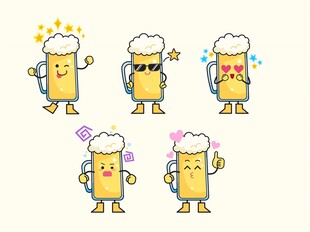 啤酒杯卡通