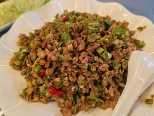 青椒炒肉末