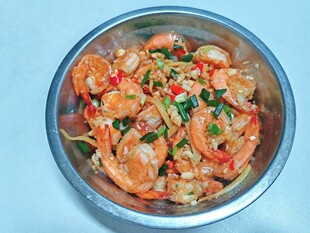 蒜泥炒虾