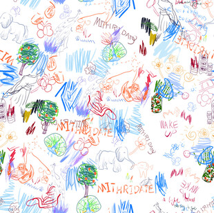 儿童创意涂鸦绘画作品