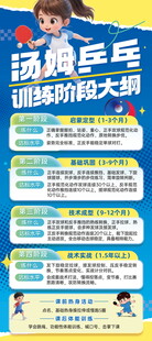 乒乓球训练计划大纲展架