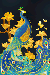 孔雀装饰画