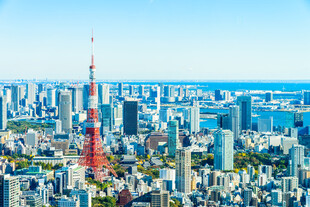 东京城市天际线俯瞰景观