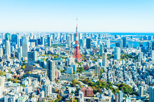 东京城市天际线俯瞰景观