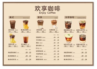 咖啡菜单