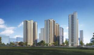 现代都市高楼建筑群景观