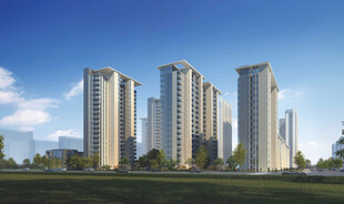 现代高层住宅建筑群景观