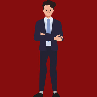 商务男士自信站姿形象