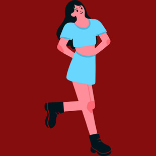 奔跑的活力女孩