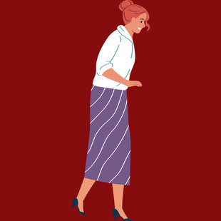 优雅女士迈步前行