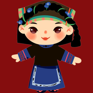 可爱的少数民族小女孩