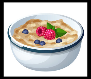 碗中浆果燕麦美食