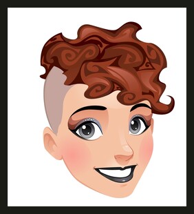 个性短发女性头像