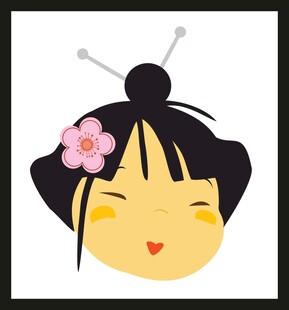可爱日式卡通女孩头像